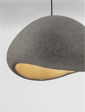 Suspensie Nova Luce 9002675 AERE E27 1x12W  Polyurethane & Resin Stone Gray 600mm x 480mm IP20 [5]