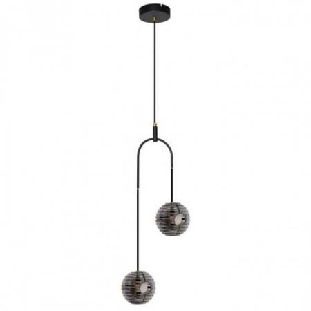 ILUMINAT - Suspensie Nova Luce Afthonia, negru, LED, 20W, 2527 lumeni, alb cald 3000K, L.31 cm, 9009138