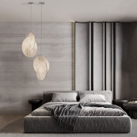 Suspensie Nova Luce Ambrosia, alb, matase sintetica, 1XE27, D.53 cm, 9620170 [1]