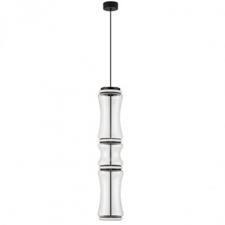 Lustre - Suspensie Nova Luce Anapnoe, negru, touchless, LED, 37W, 888 lumeni, alb cald 3000K, H.113 cm, 9695284