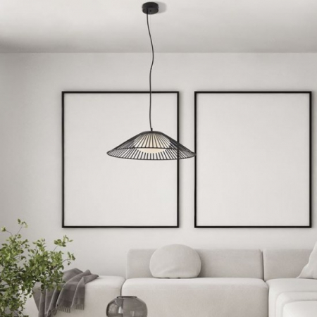 Suspensie Nova Luce Brume, negru, LED, 21W, 677 lumeni, alb cald 3000K, D.61 cm, 9620148 [1]