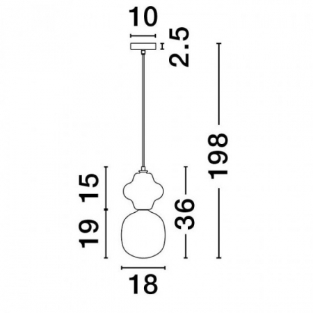 Pendul Nova Luce CLIO 9009109 Matt White Metal Base Orange Ceramic & Acid Opal Glass E14 1x5W IP20 [2]