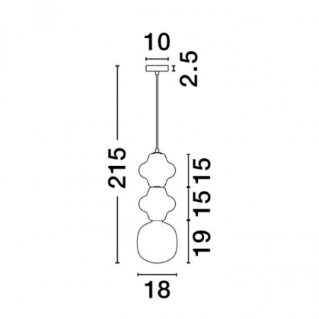 Pendul Nova Luce CLIO 9009112 Matt White Metal Base Jasper Ceramic & Acid Opal Glass E14 1x5W IP20 [2]