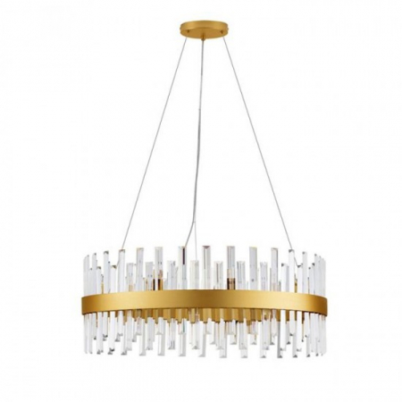 Lustre - Suspensie Nova Luce Crown, alama, cristal, 18XG9, D.75 cm, 9695118