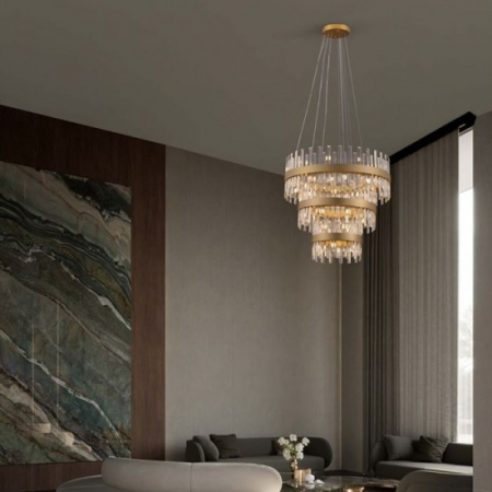 Candelabru Nova Luce Crown, alama, cristal, 42XG9, D. 75 cm, 9695121 [1]