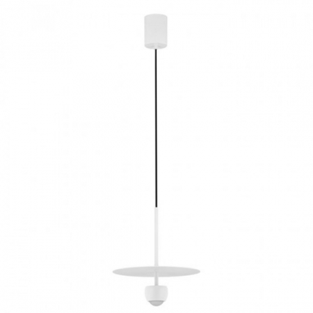 ILUMINAT - Pendul Nova Luce Edem, alb mat, LED, 8W, 590 lumeni, alb cald 3000K, D.30 cm, 9870044