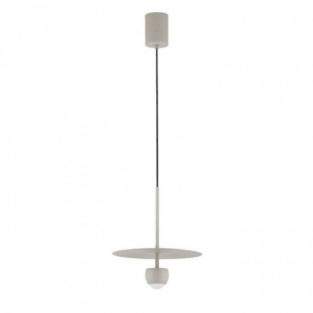 ILUMINAT - Pendul Nova Luce Edem, bej mat, LED, 8W, 590 lumeni, alb cald 3000K, D.30 cm, 9870045