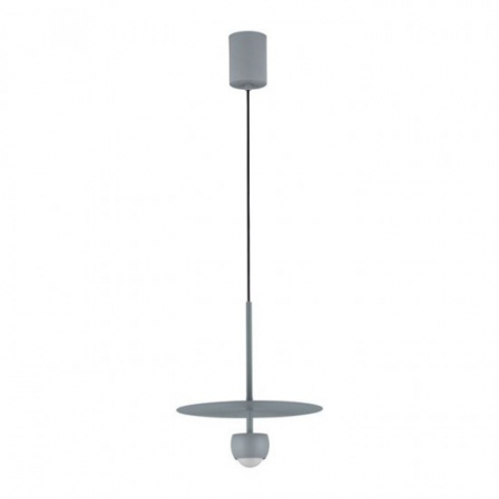 Pendule - Pendul Nova Luce Edem, gri mat, LED, 8W, 590 lumeni, alb cald 3000K, D.30 cm, 9870046