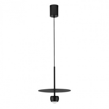 ILUMINAT - Pendul Nova Luce Edem, negru mat, LED, 8W, 590 lumeni, alb cald 3000K, D.30 cm, 9870043