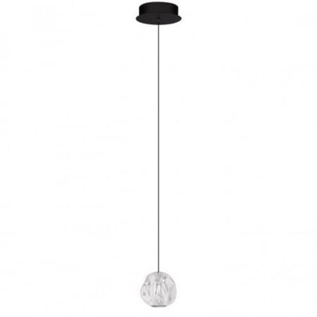 Lustre - Lustra Nova Luce IFOS 9511011 Triac Dimmable Sandy Black & Chrome Metal & Clear Acrylic LED 6W 270lm 3000K IP20