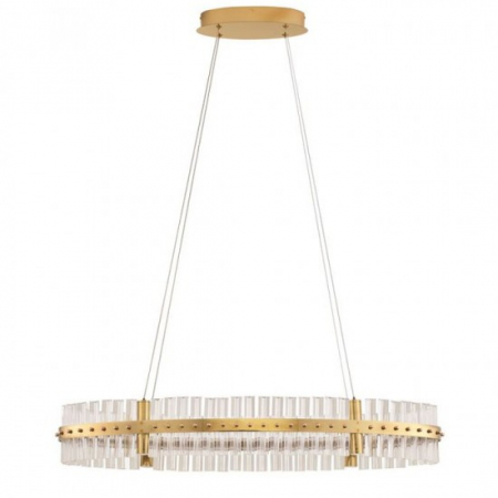 Lustre - Suspensie Nova Luce Olimpia, auriu, LED, 45W, 4402 lumeni, alb cald 3500K, L.90 cm, 9019736