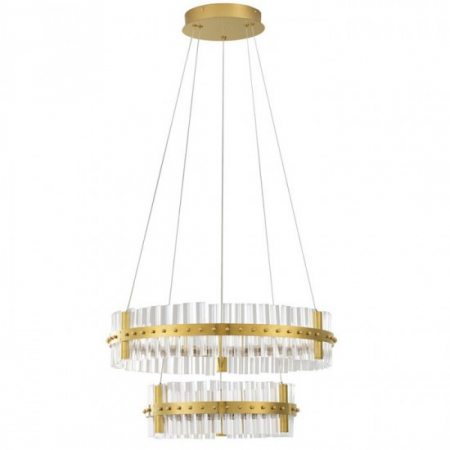 Lustre - Suspensie Nova Luce Olimpia, auriu, LED, 67W, 5709 lumeni, alb cald 3500K, D.60 cm, 9019735