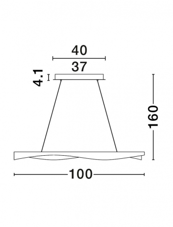 Suspensie Nova Luce Radon, negru/auriu, LED, 62W, 3093 lumeni, alb cald 3000K, L.100 cm, 9186949 [5]