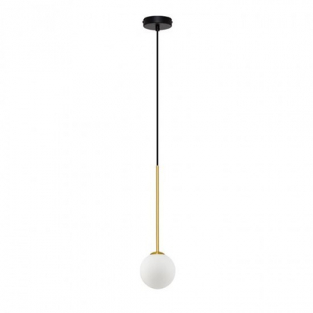 Lustre - Pendul Nova Luce SAVOY 9620157 Satin Gold & Matt Black Metal White Opal Glass G9 1x5W IP20