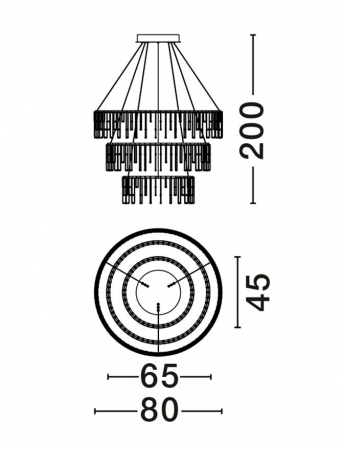 Candelabru Nova Luce Stellar, crom negru, LED, 72W, 6028 lumeni, alb cald 3000K, D.80 cm, 9186971 [3]