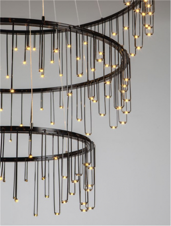 Candelabru Nova Luce Stellar, crom negru, LED, 72W, 6028 lumeni, alb cald 3000K, D.80 cm, 9186971 [2]