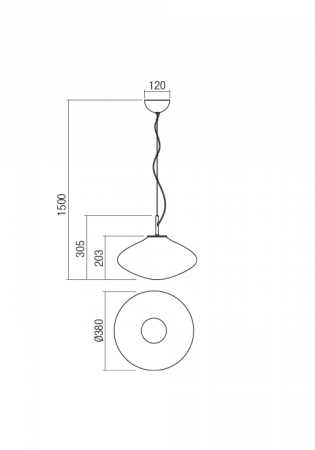 Suspensie REDO Absolute  01-1620 E27 1x42W IP20 Cooper [1]