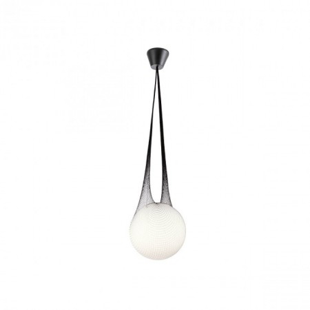 MASTER SALES - Suspensie Redo Alluria, negru mat, sticla, 1XE27, 30 cm, 01-1973