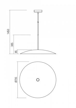 Suspensie REDO Cymbal  01-1744 E27 1x42W IP20 Negru/Gold [1]