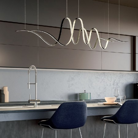 Suspensie Redo Impuls, negru mat, LED, 68W, 4760 lumeni, alb cald 3000K, L.171 cm, 01-3623 [1]