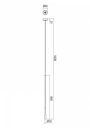 Suspensie REDO Ito 01-1760 LED 7W 3000K 315lm h1838 Nedimabil IP20 Coffee [1]