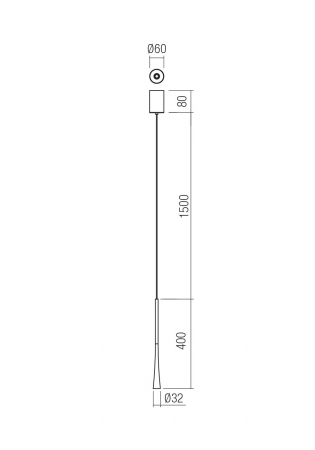 Suspensie REDO ITO 01-4066 LED 6.2W 3000K 495lm H400mm ⌀32mm Silver Coffee IP20 [1]