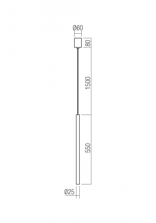 Suspensie REDO KANJI 01-4147 LED 6.2W 3000K 495lm H550mm ⌀25mm Foggy Nickel IP20 [1]