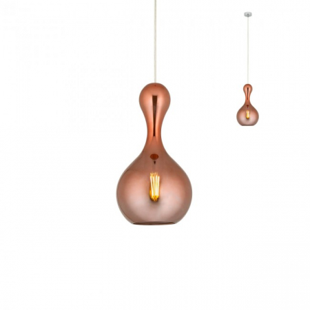 BLACK FRIDAY - Suspensie Redo LOB 01-2260 E27 1x42W h1200 Ø220 IP20 Nedimabil Crom/Cooper