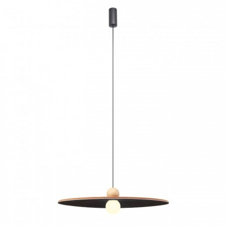 Lustre - Suspensie Redo Nuwa, fonoabsorbant gri/cafeniu, LED, 7W, 420 lumeni, alb cald 3000K, D.60 cm, 01-3533
