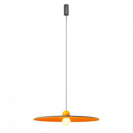 Lustre - Suspensie Redo Nuwa, fonoabsorbant orange/gri inchis, LED, 7W, 420 lumeni, alb cald 3000K, D.60 cm, 01-3536