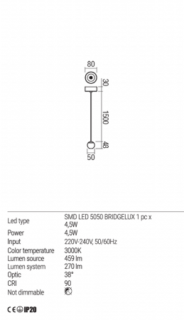 Suspensie REDO Obo 01-1832 LED 4.5W 3000K 270lm Nedimabil IP20 White [2]