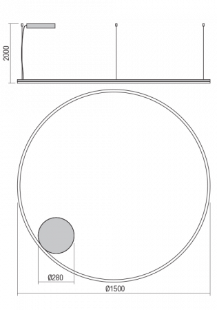 Suspensie Redo Orbit LED Direct Light alb mat  105W  9061 lumeni alb neutru 4000K 01-1920 [1]