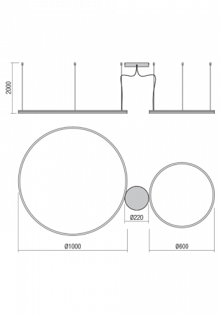 Suspensie Redo Orbit LED Direct Light alb mat  42W+66W  8949 lumeni  alb neutru 4000K 01-1922 [1]