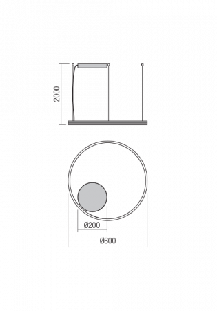 Suspensie Redo Orbit LED Direct Light bronz  42W  3318 lumeni  alb neutru 4000K 01-1913 [1]