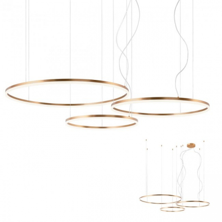 BF LUSTRE - Suspensie Redo Orbit LED Direct Light bronz  42W+55W+66W  13382 lumeni  alb neutru  4000K 01-1925
