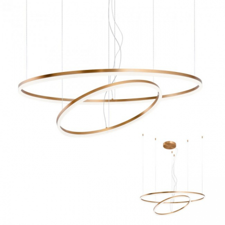 BF LUSTRE - Suspensie Redo Orbit LED Direct Light bronz  42W+66W  8949 lumeni  alb neutru  4000K 01-1923