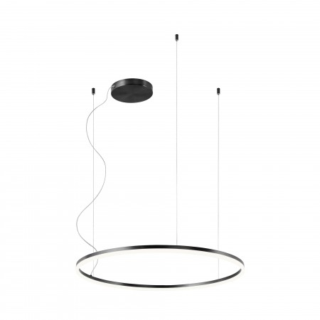 BLACK FRIDAY 2024 - Lustra moderna neagra, dimmabila, dispersor din acryl, lumina directa, LED 55W/6050lm/3000K, Orbit 01-1949-TRIAC
