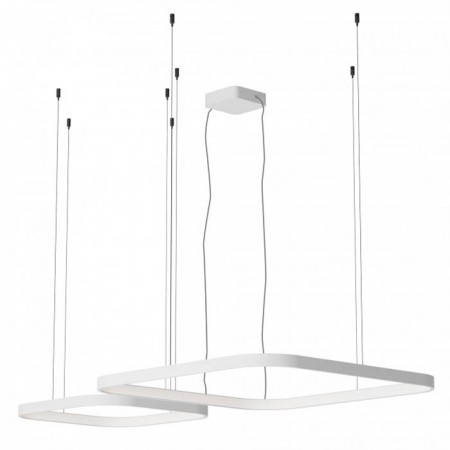 BLACK FRIDAY 2024 - Suspensie Redo Orion, alb mat, LED CCT, 96W, 6008 lumeni, 2700K/3000K/4000K, L.75+50 cm, 01-3898