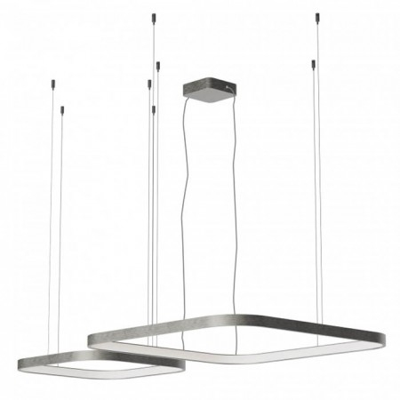 BLACK FRIDAY 2024 - Suspensie Redo Orion, foggy nickel, LED CCT, 96W, 6008 lumeni, 2700K/3000K/4000K, L.75+50 cm, 01-3900