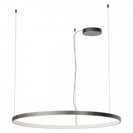 BLACK FRIDAY 2024 - Suspensie Redo Orion Round, foggy nickel, LED CCT, 75W, 5544 lumeni, 2700K/3000K/4000K, D.100 cm, 01-3876