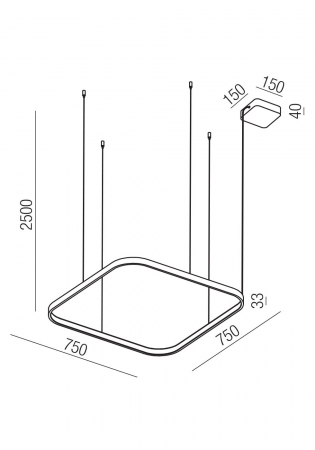 SUSPENSIE REDO ORION SU LED 750*750 58W CCT 2700/3000/4000K FOGGY NICKEL(4.1.2) (SQ) [1]