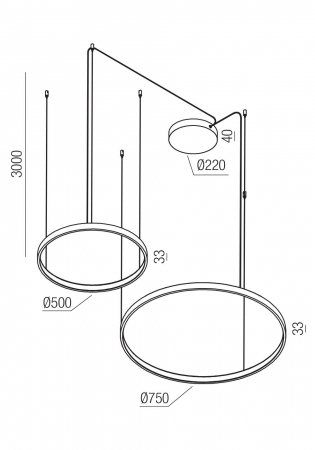 SUSPENSIE REDO ORION SU LED D500-750 98W CCT 2700/3000/4000K SILVER COFFEE (4.1.2) (RD) [1]