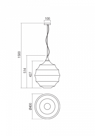 Suspensie REDO Slag  01-1846 E27 1x42W IP20 Cooper [1]