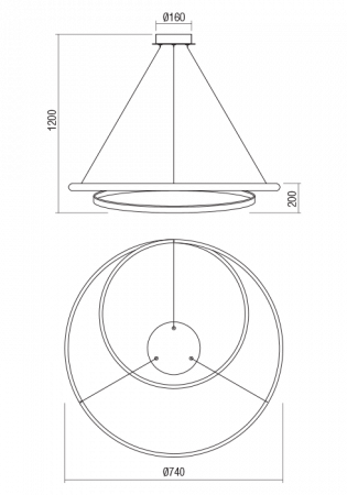 Suspensie Redo Torsion LED Dimabila (3 step) alb mat 40W 4400/3360 lumeni alb cald 3000K 01-1795 [1]