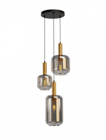 Lustre - Suspensie Smarter Brina  01-3198 E27 3x23W   Metal Negru mat/Auriu IP20