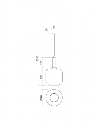 Pendul Smarter Brina  01-3213 E27 1x23W   Metal Negru mat/Auriu IP20 [1]
