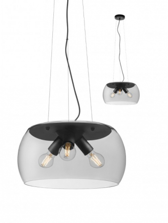Lustre - Suspensie Smarter Croma  01-3067 E27 3x42W   Metal Negru mat IP20