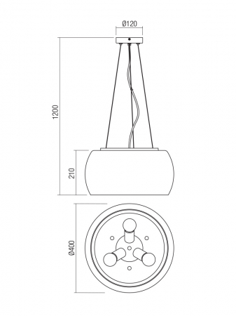 Suspensie Smarter Croma  01-3067 E27 3x42W   Metal Negru mat IP20 [1]