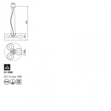 Suspensie Smarter Formi, negru, 3XE27, 01-1990 [1]