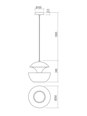 Pendul Smarter Lampu  01-2712 E27 1x42W   Metal Negru mat/Auriu IP20 [1]